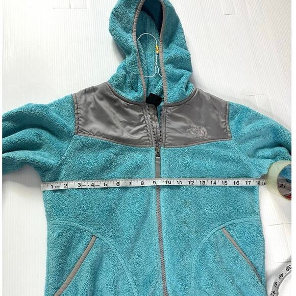 The North Face Big Girl’s Full Zip Fleece Jacket Size Medium‎ 10/12 Turquoise - Picture 9 of 13